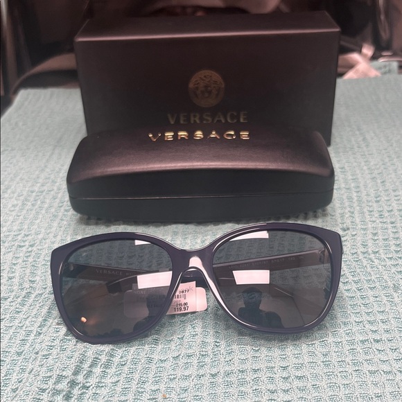 Versace Elegant Rock Icon Blue Sunglasses for Women - Picture 1 of 5